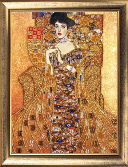 Bead embroidery kit Golden Adele Klimt DIY