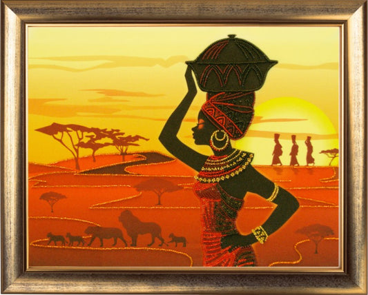 Bead Embroidery Kit African DIY