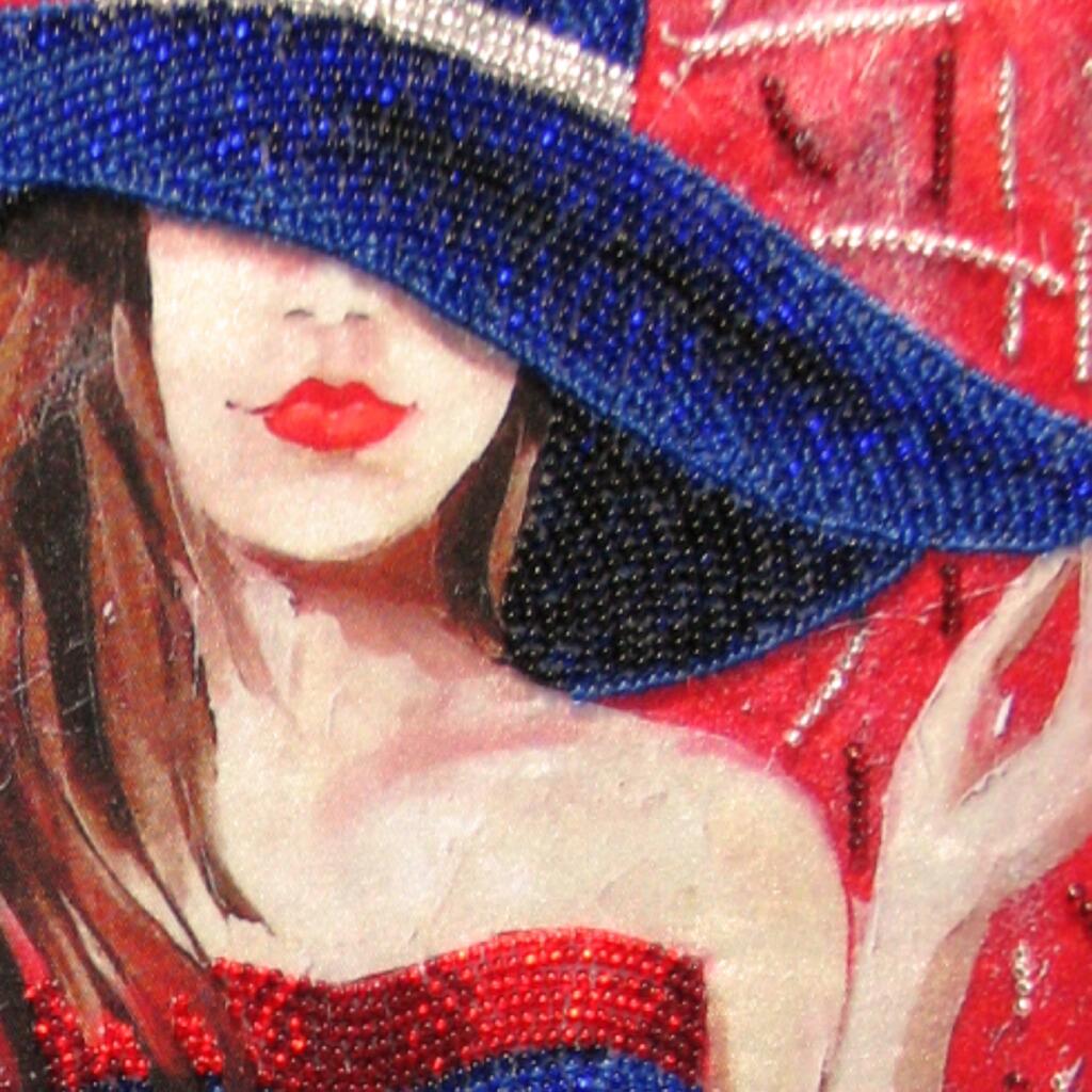 Bead Embroidery Kit "Lady in a Hat" DIY