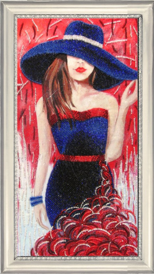 Bead Embroidery Kit Lady in the Hat DIY