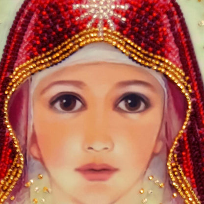 Bead embroidery kit Madonna and child DIY