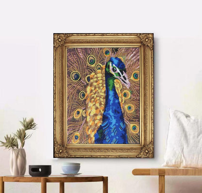 Bead embroidery kit "Peacock" DIY