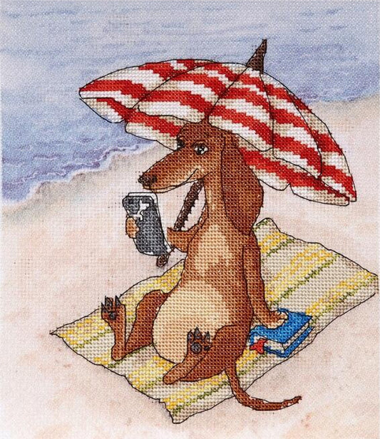 Counted Cross Stitch Kit Dachshund dog DIY Alisena