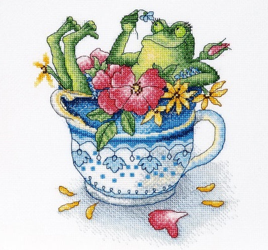 Counted Cross Stitch Kit Frog DIY Alisena
