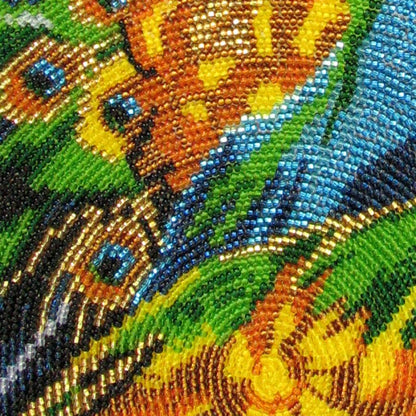 Bead embroidery kit Peacocks DIY