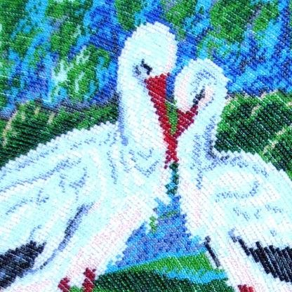 Bead embroidery kit Storks DIY