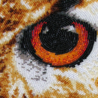 Bead embroidery kit Owl DIY