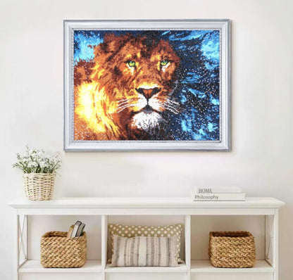 Bead embroidery kit Lion DIY