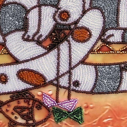 Bead embroidery kit Cats DIY