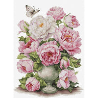 Counted Cross Stitch Kit Pink roses Luca-S DIY Unprinted canvas