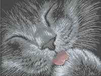 Bead Embroidery Kit Cat DIY Beaded needlepoint Beaded stitching