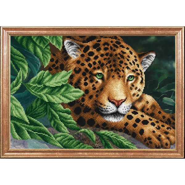 Bead Embroidery Kit Leopard Bead needlepoint Bead stitching Beadwork DIY