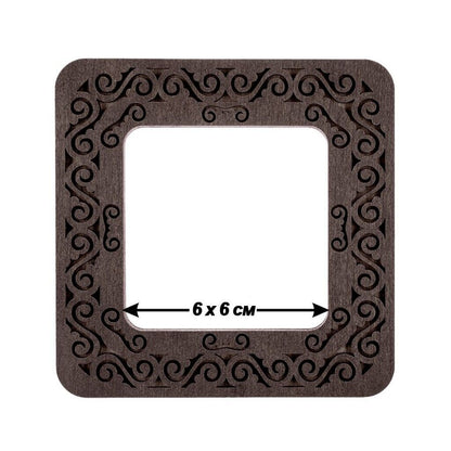 Wooden embroidery frame on magnets Magnetic embroidery frame 10x10cm 4"x4"
