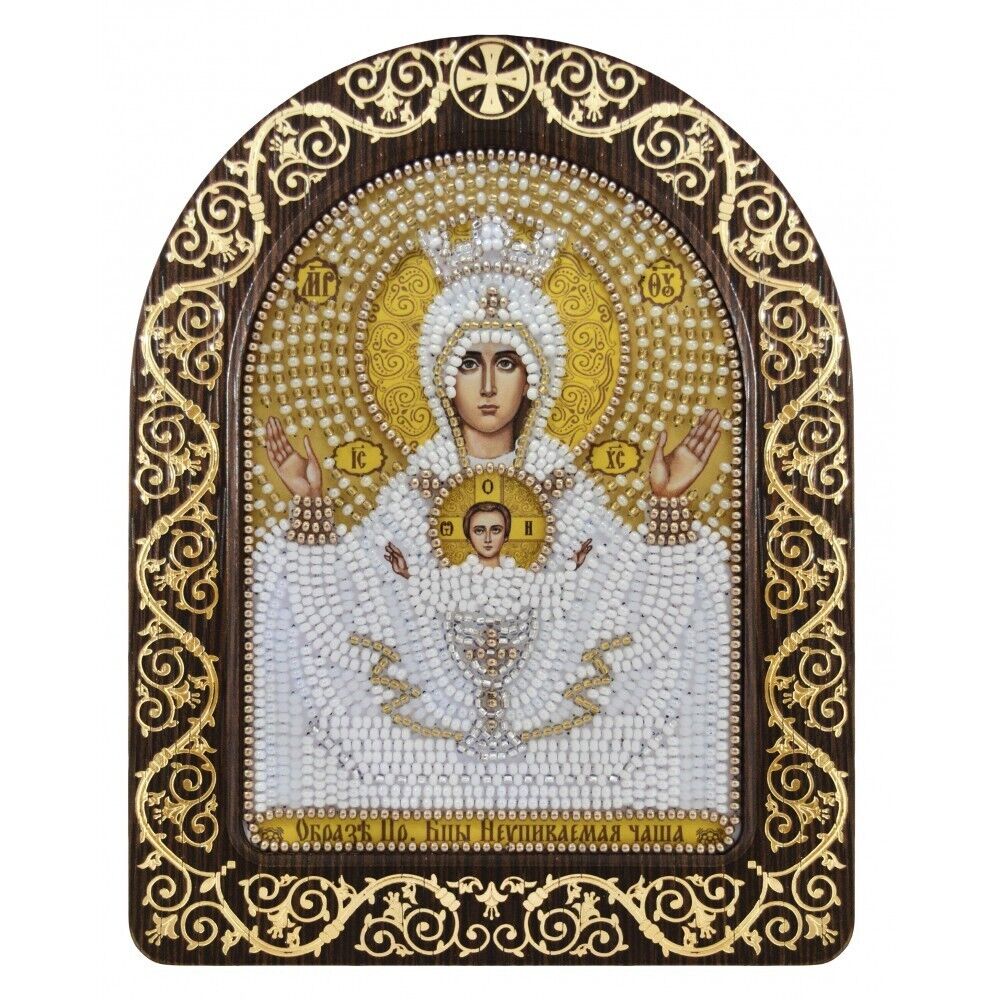 Bead Embroidery Kit Icon Virgin Mary Mother of God DIY Bead needlepoint Beadwork