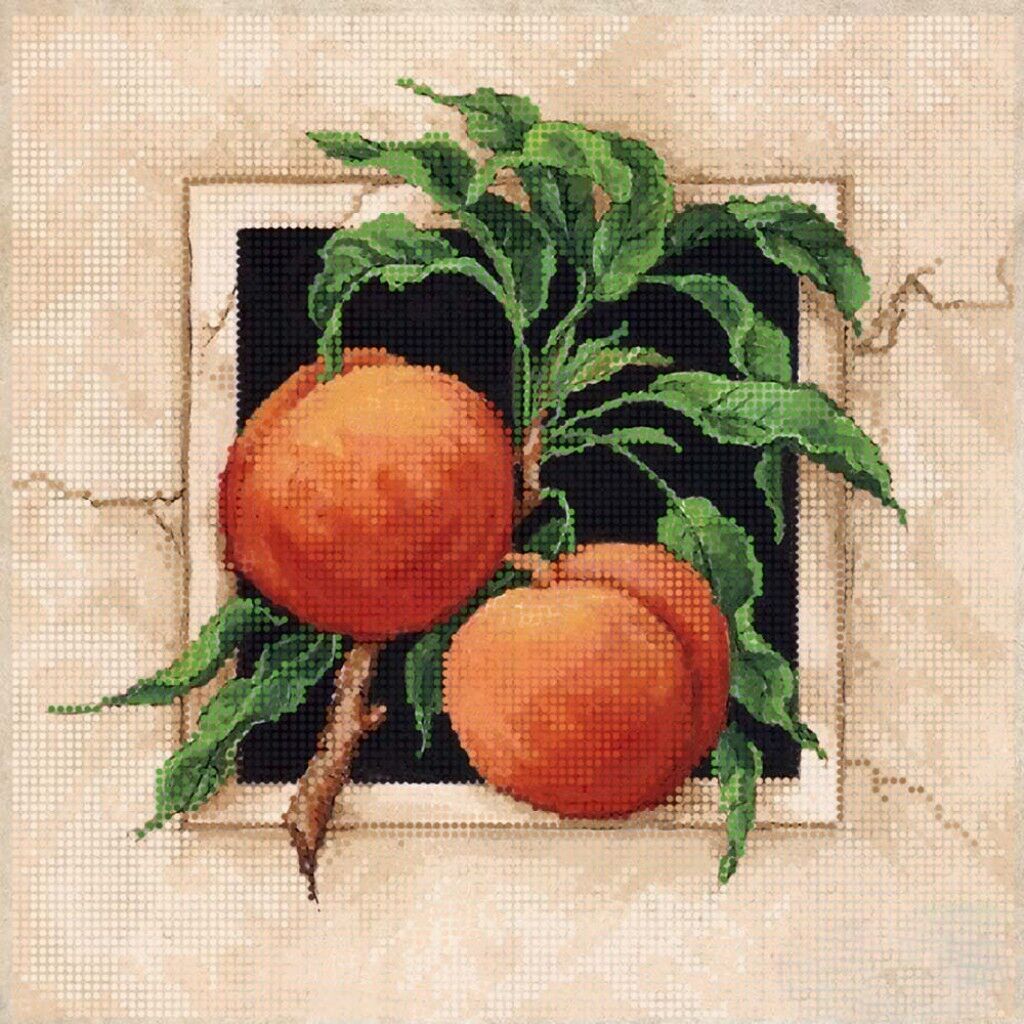 Bead Embroidery Kit Peaches Beaded stitching Beadwork Beading DIY