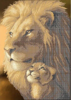 Bead Embroidery Kit Lions DIY Bead needlepoint Bead stitching