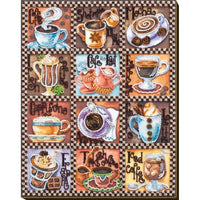 Bead Embroidery Kit Coffee Beaded stitching Beadwork Bead needlepoint DIY