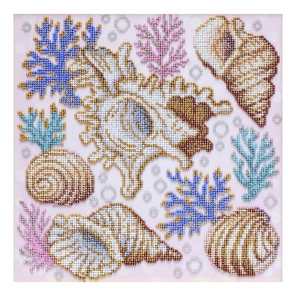 Bead Embroidery Kit Sea world Bead needlepoint Bead stitching Beadwork DIY