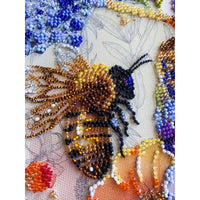 Bead Embroidery Kit Bee Beaded stitching Bead needlepoint Beadwork DIY