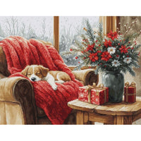 Counted Cross Stitch Kit Christmas moment Luca-S DIY Unprinted canvas