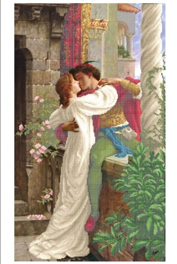 Bead Embroidery Kit Romeo & Juliet DIY Bead needlepoint Bead stitching