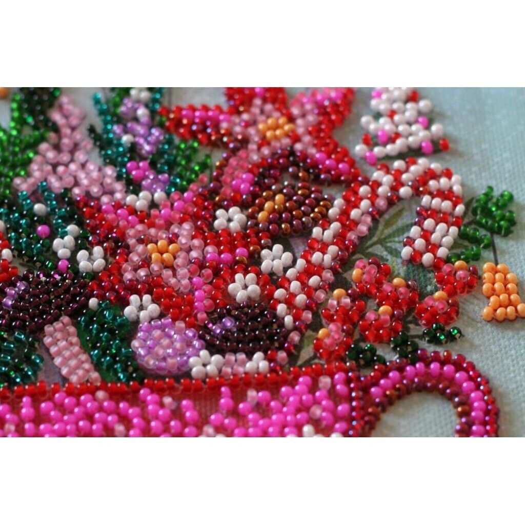 Bead Embroidery Kit Christmas joy Bead stitching Bead needlepoint DIY