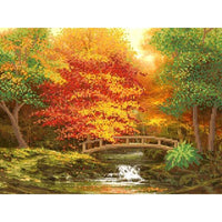 Bead Embroidery Kit Autumn Fall DIY Beaded needlepoint Beaded stitching