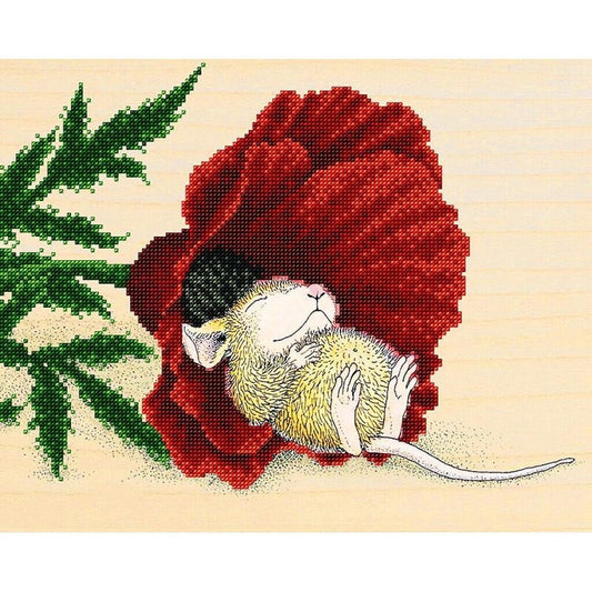 Bead Embroidery Kit Mouse DIY Bead needlepoint Beadwork