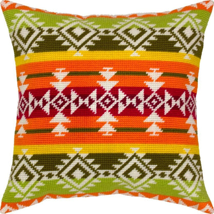 Tapestry Pillow Cover DIY kit "Guatemala" Needlepoint kit Printed canvas