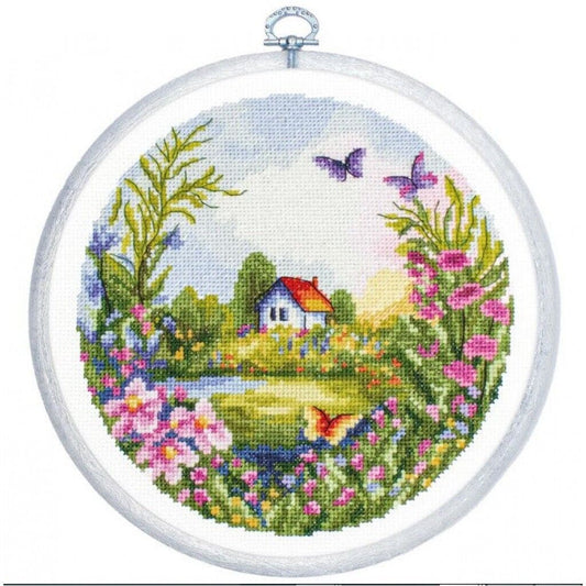Counted Cross Stitch Kit Summer DIY Luca-S Unprinted canvas