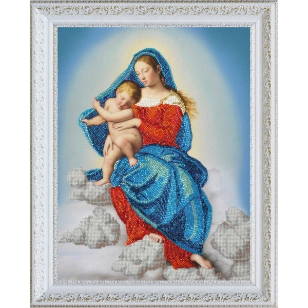 Bead Embroidery Kit Icon Virgin Mary Beaded stitching DIY