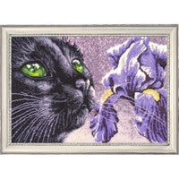 Bead Embroidery Kit Cat DIY Bead needlepoint Bead stitching Beadwork