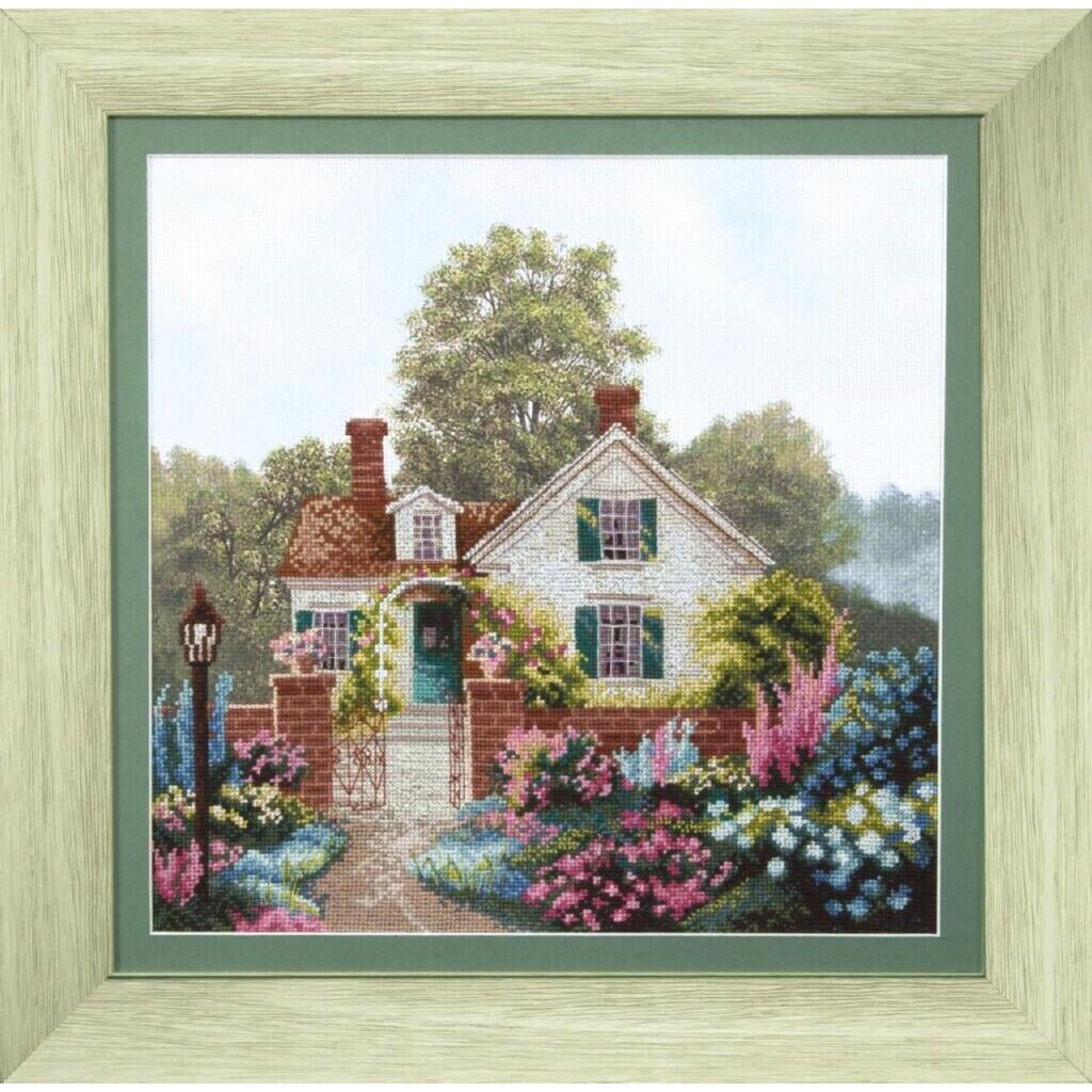 Counted Cross Stitch Kit White house DIY Unprinted canvas