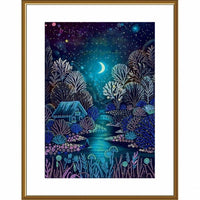 Bead Embroidery Kit Starlight Night DIY Bead needlepoint Beadwork