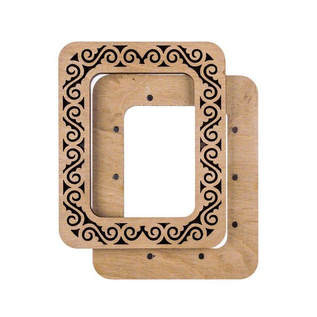 Wooden embroidery frame on magnets Magnetic embroidery frame 10.5x13cm 4.2"x5.2"