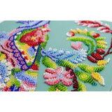 Bead Embroidery Kit Spring bird Beaded stitching Bead needlepoint DIY