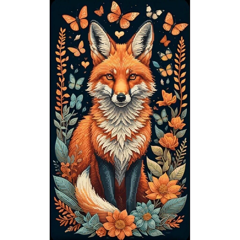 Bead Embroidery Kit Fox Bead needlepoint Beaded stitching Beadwork DIY