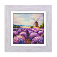 Counted Cross Stitch Kit Lavender field DIY Unprinted canvas