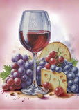 Bead Embroidery Kit Wine and grapes DIY Beaded needlepoint Beaded stitching