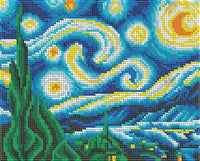 Full Bead Embroidery Kit Starlight Night DIY Bead needlepoint Bead stitching