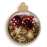 Bead Embroidery Kit on Plastic Santa DIY Christmas tree toy