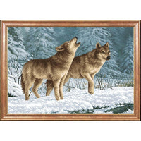 Bead Embroidery Kit Wolves Bead needlepoint Bead stitching Beadwork DIY