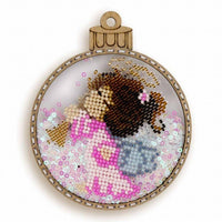 Bead Embroidery Kit on Plastic Angel DIY Christmas tree toy