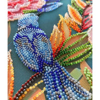 Bead Embroidery Kit Spring Flower Beaded stitching Beadwork Bead needlepoint DIY