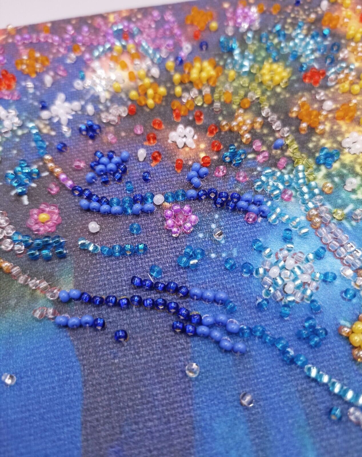 Bead Embroidery Kit Dreamer Beaded stitching Bead needlepoint Beadwork DIY