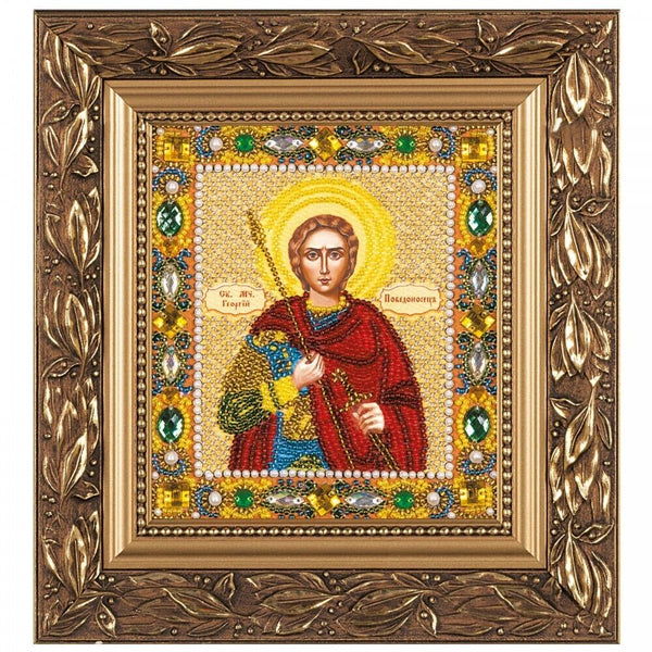 Bead Embroidery Kit Icon St. George DIY Bead needlepoint Beadwork