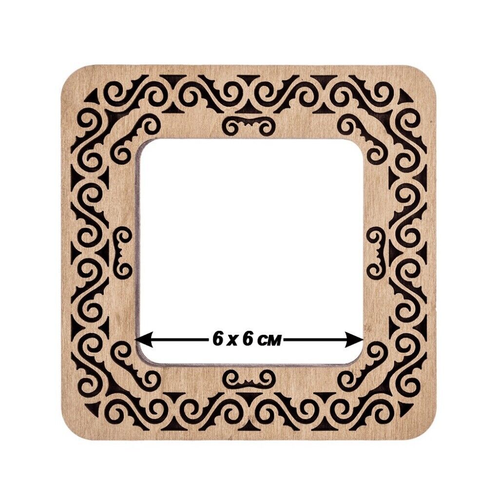 Wooden embroidery frame on magnets Magnetic embroidery frame 6x6cm 2.4"x2.4"