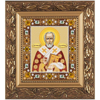 Bead Embroidery Kit Icon St. Nicholas DIY Bead needlepoint Beadwork