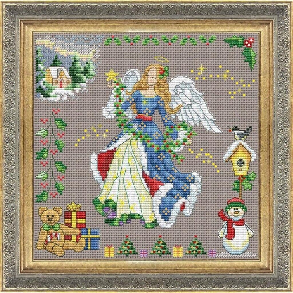 Counted Cross Stitch Kit Lady Winter DIY Unprinted canvas