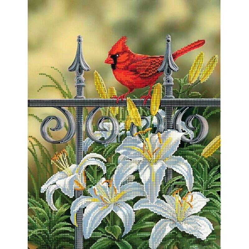 Bead Embroidery Kit Bird Beaded needlepoint Beaded stitching Beadwork DIY